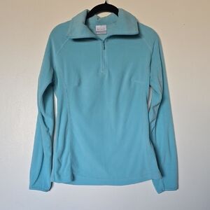 Columbia Light Blue Quarter-Zip Sweater